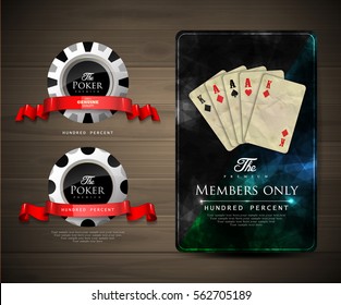 Casino card design - vintage style