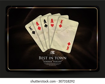 Casino card design-vintage elegant