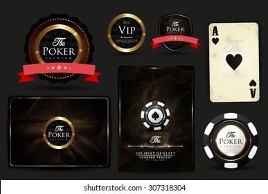 Casino card design-vintage elegant