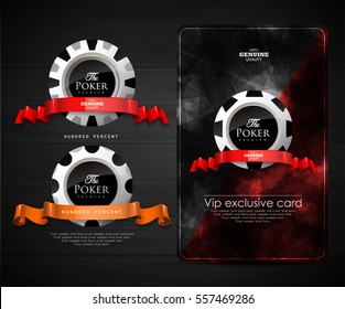 Casino card design-vintage style