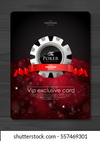 Casino card design-vintage style