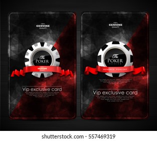 Casino card design-vintage style