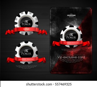 Casino card design-vintage style