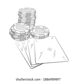 a casino cards and chips