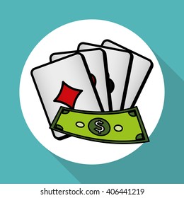 casino  cards design , vector illustration