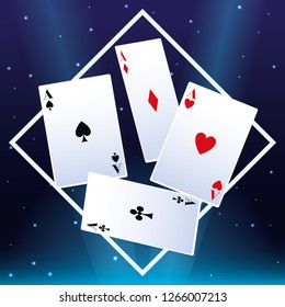 Casino cards emblem