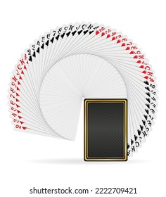casino cards for gambling vector illustration isolated on white background