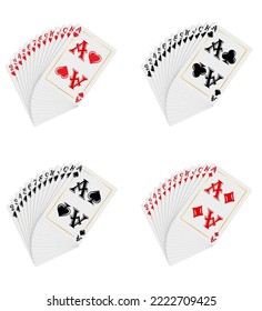 casino cards for gambling vector illustration isolated on white background