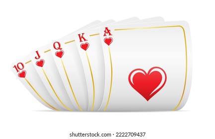 casino cards for gambling vector illustration isolated on white background