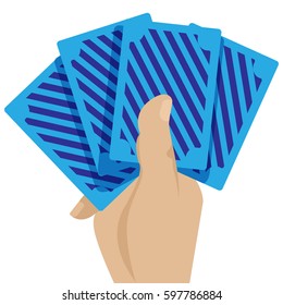 Casino cards in the hand game concept icon vector illustration graphic design, cards for focus, vegas cards, vector illustration