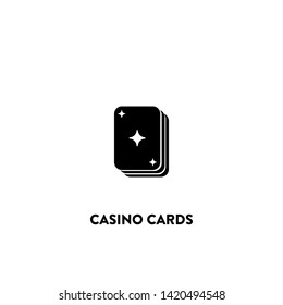 casino cards icon vector. casino cards sign on white background. casino cards icon for web and app