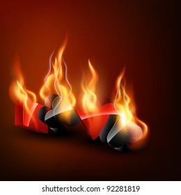 casino cards shape in burning style