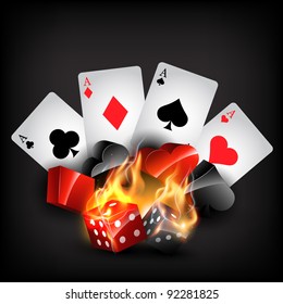 Ace Burning Card Images, Stock Photos & Vectors | Shutterstock