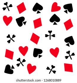 Casino cards symbols pattern.