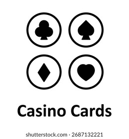 Casino Cards Vector icon which can easily modify or edit

