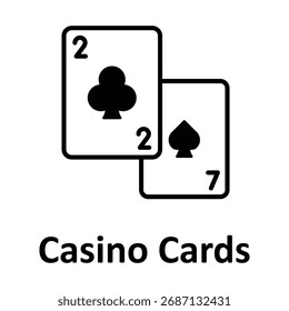 Casino Cards Vector icon which can easily modify or edit
