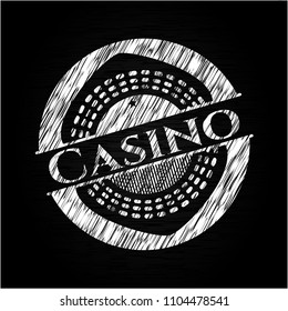 Casino with chalkboard texture