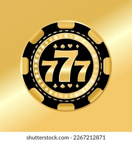 Casino-Chip mit 777 Jackpot