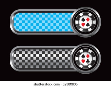 casino chip blue and black checkered templates