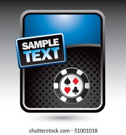 casino chip blue stylized template