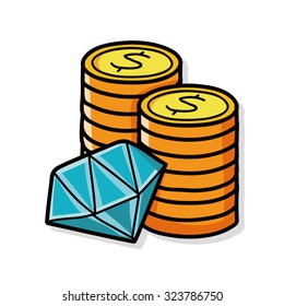 casino chip doodle