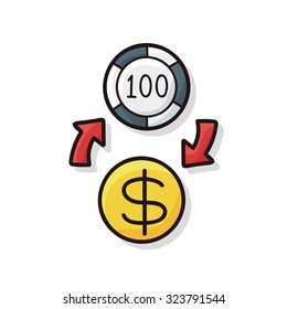 casino chip doodle