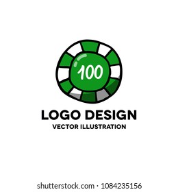 casino chip doodle icon