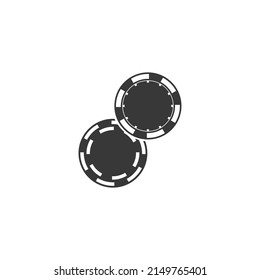 Casino chip flat icon poker chip vector icon