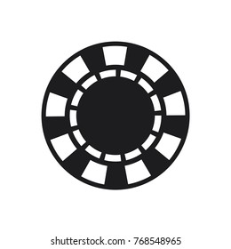 Casino Chip Flat Icon, Poker Chip Vector Icon 