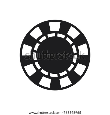 casino chip flat icon, poker chip vector icon 