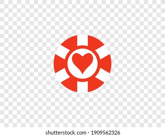 Casino, chip gamble jackpot icon. Vector illustration, flat design.