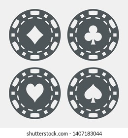 Casino chip game poker quality vector illustration cut svg
