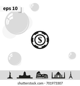 The casino chip icon.