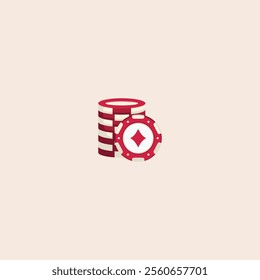 Casino Chip icon flat vector design.