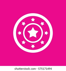 Casino chip icon illustration isolated vector sign symbol
