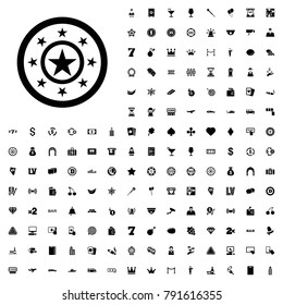 Casino chip icon illustration isolated vector sign symbol. editable casino icons vector set.