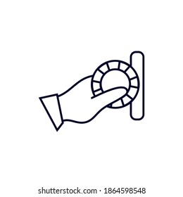 Casino Chip icon logo vector template, Creative Gambling design icon symbol Illustration, Casino games icon