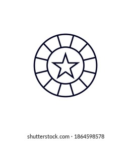 Casino Chip icon logo vector template, Creative Gambling design icon symbol Illustration, Casino games icon