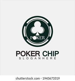 Casino chip icon, poker chip vector icon logo,Casino chips for poker or roulette.Vector illustration isolated on white background.