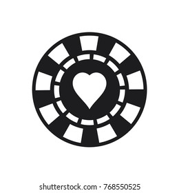 casino chip icon, poker chip vector icon 