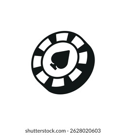 Casino chip icon. Simple casino chip icon for social media, app and web design. Vector illustration.