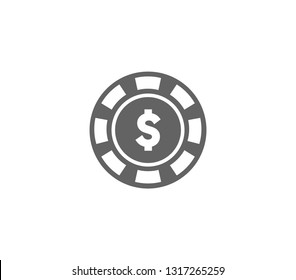 Casino chip icon. Vector casino chips isolated design.