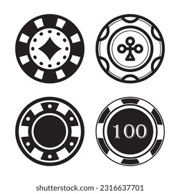 Casino-Chip-Symbol Vektorgrafik Logo-Design