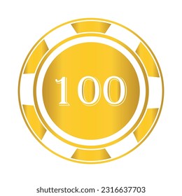 casino chip icon vector illusdtration logo design