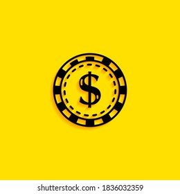 Casino chip icon. Vector illustration EPS 10.