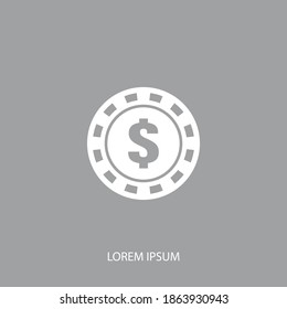 casino chip icon. Vector illustration EPS 10.