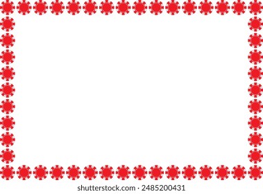 Casino chip illustration frame material