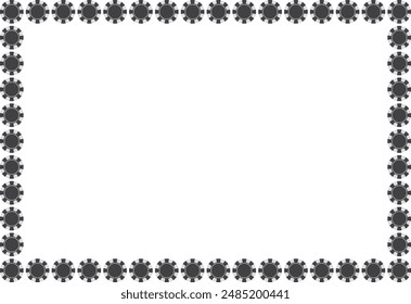 Casino chip illustration frame material
