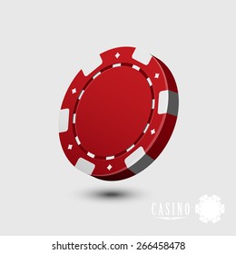 Casino chip isolated - vector