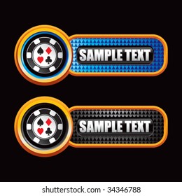 casino chip on diamond textured banners
